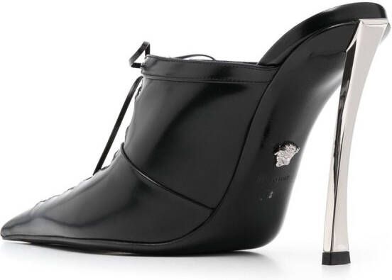 Versace Leren muiltjes Zwart
