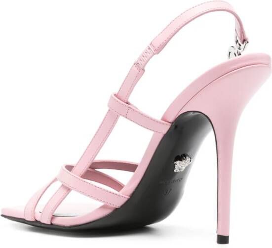 Versace 115mm sandalen met Medusa plakkaat Roze