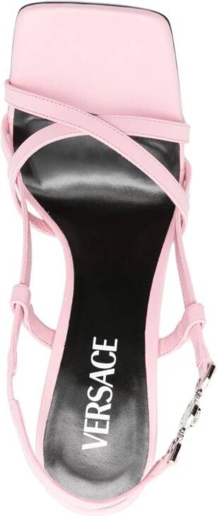 Versace 115mm sandalen met Medusa plakkaat Roze