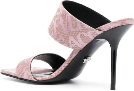 Versace Allover muiltjes met jacquard Roze