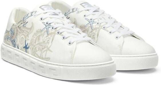 Versace Barocco Sea katoenen sneakers Wit