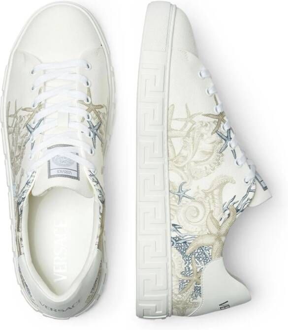 Versace Barocco Sea katoenen sneakers Wit