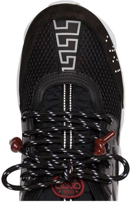 Versace Chain Reaction sneakers met suede afwerking Zwart