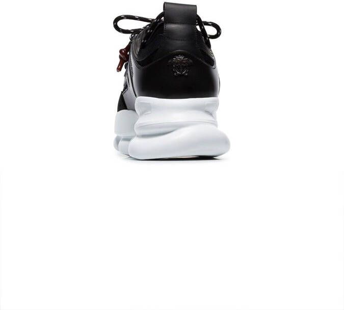 Versace Chain Reaction sneakers met suede afwerking Zwart