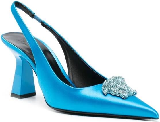 Versace Crystal La Medusa pumps Blauw
