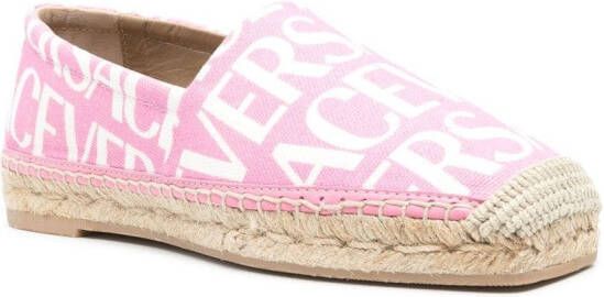 Versace Espadrilles met logoprint Roze