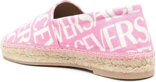 Versace Espadrilles met logoprint Roze