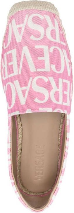 Versace Espadrilles met logoprint Roze