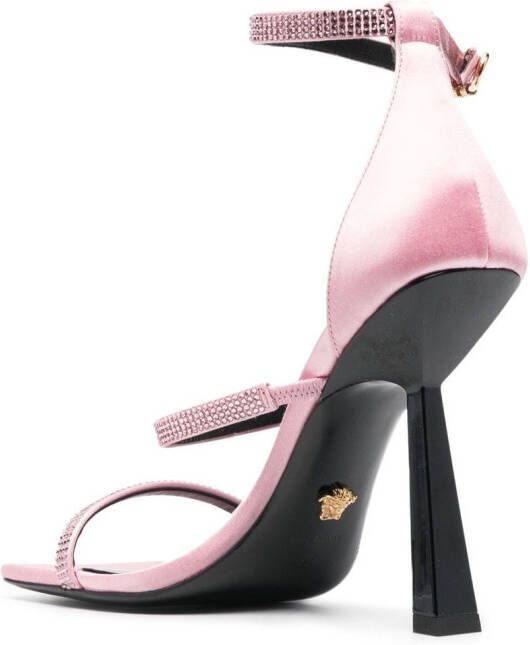 Versace Crystal sandalen met veiligheidsspeld Roze