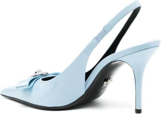 Versace Gianni Ribbon slingback pumps met lint Blauw