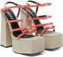 Versace Gianni Ribbon sandalen met plateauzool Oranje - Thumbnail 2