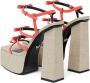 Versace Gianni Ribbon sandalen met plateauzool Oranje - Thumbnail 3