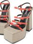 Versace Gianni Ribbon sandalen met plateauzool Oranje - Thumbnail 4