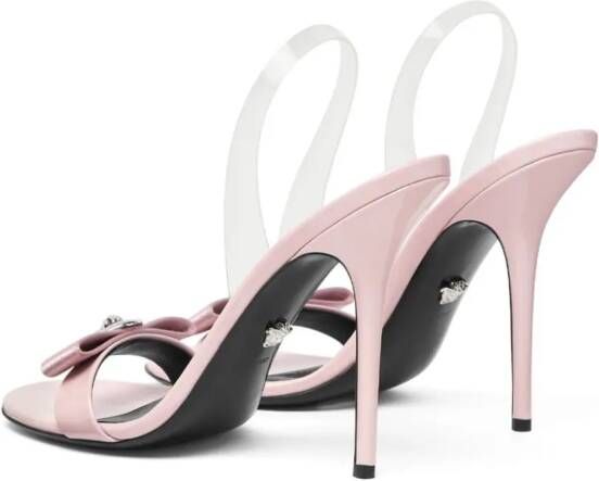 Versace Gianni Ribbon stiletto sandalen Roze