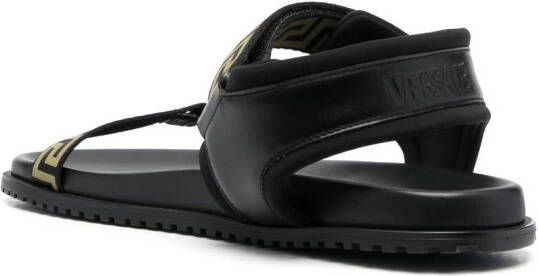 Versace Sandalen met Greca detail Zwart