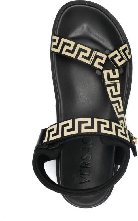 Versace Sandalen met Greca detail Zwart