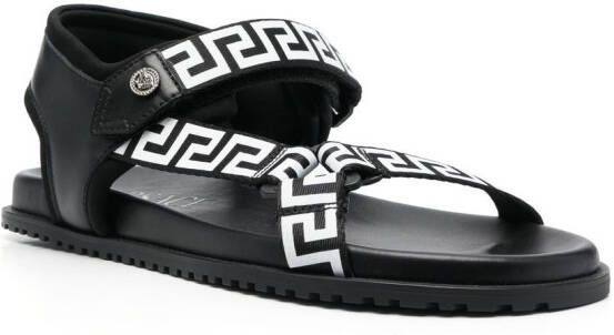 Versace Sandalen met Greca-detail Zwart