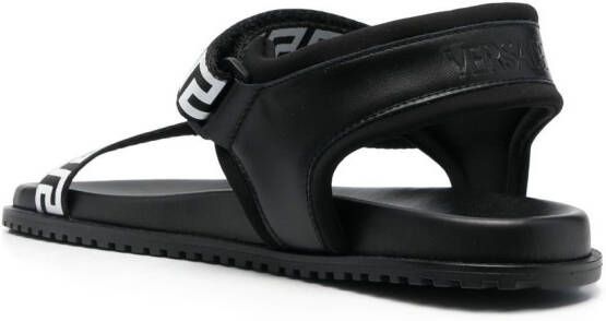 Versace Sandalen met Greca-detail Zwart