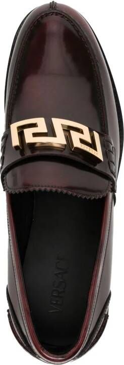 Versace Greca lakleren loafers Rood