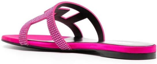 Versace Greca Maze sandalen met kristal Roze