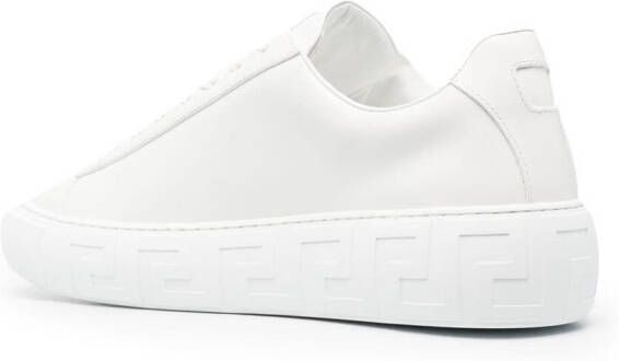 Versace Greca sneakers met logoprint Wit