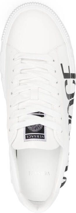 Versace Greca sneakers met logoprint Wit