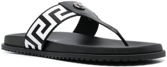 Versace Greca sandalen met bandje Zwart