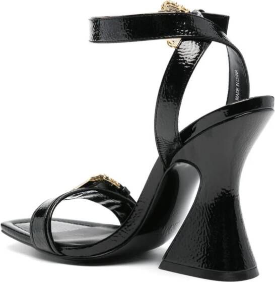 Versace Jeans Couture 110 mm sandalen met gespdetail Zwart