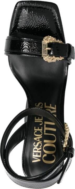 Versace Jeans Couture 110 mm sandalen met gespdetail Zwart