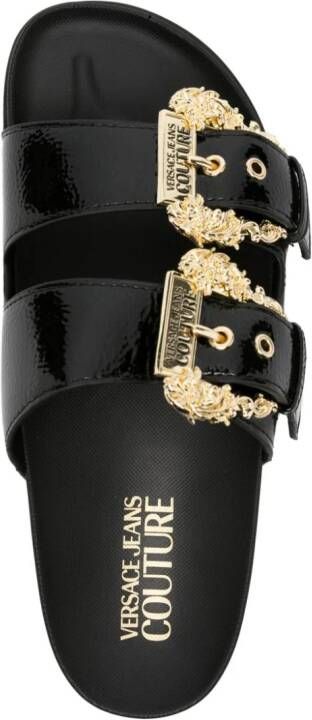 Versace Jeans Couture Arizona sandalen met dubbele gesp Zwart
