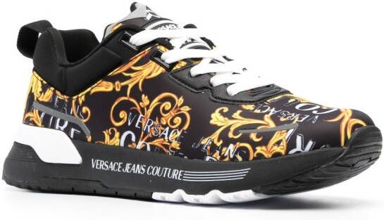 Versace Jeans Couture Sneakers met barokprint Zwart