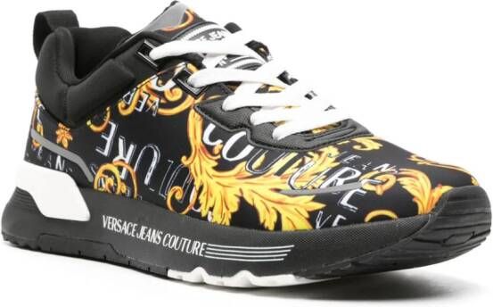 Versace Jeans Couture Sneakers met barokprint Zwart