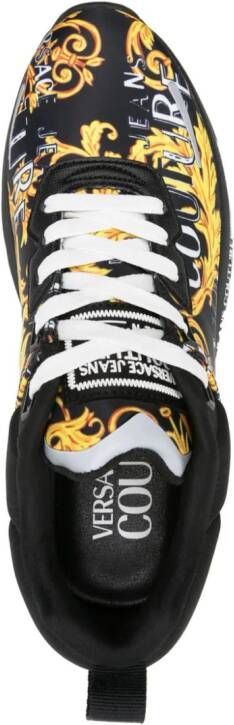 Versace Jeans Couture Sneakers met barokprint Zwart