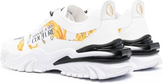 Versace Jeans Couture Greca sneakers met barokprint Wit