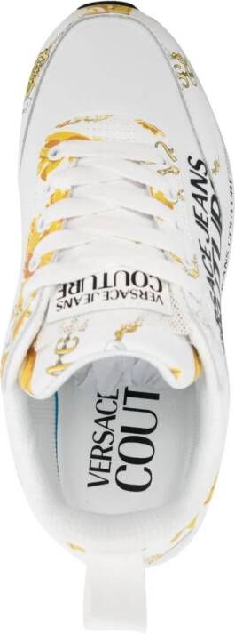 Versace Jeans Couture Sneakers met barokprint Wit