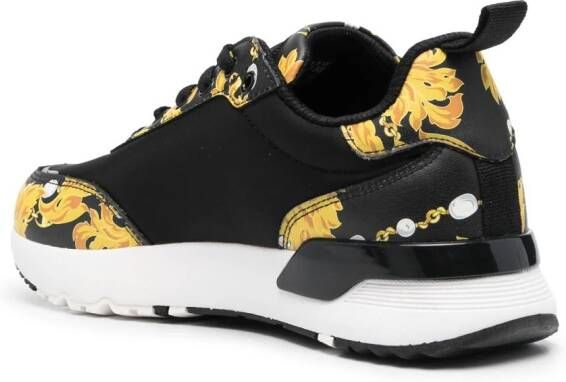 Versace Jeans Couture Sneakers met barokprint Zwart