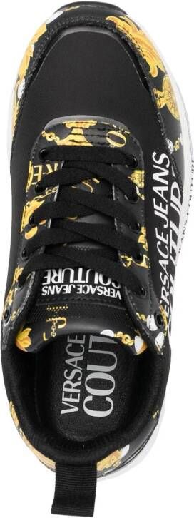 Versace Jeans Couture Sneakers met barokprint Zwart