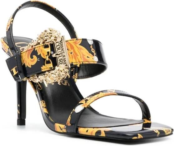 Versace Jeans Couture Sandalen met vierkante neus Zwart