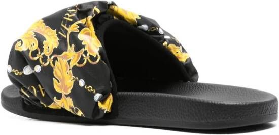 Versace Jeans Couture Gewatteerde slippers Zwart