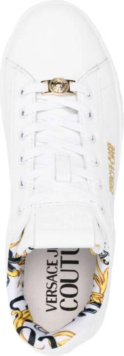 Versace Jeans Couture Court leren sneakers Wit