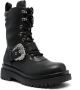 Versace Jeans Couture Drew combat boots met barokgesp Zwart - Thumbnail 2