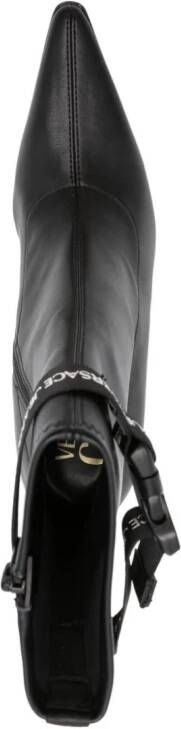 Versace Jeans Couture Enkellaarzen met logoband Zwart