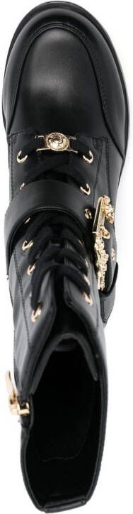 Versace Jeans Couture Enkellaarzen met logoplakkaat Zwart