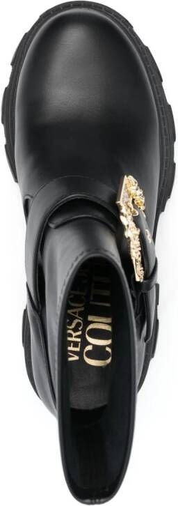 Versace Jeans Couture Laarzen met decoratieve gesp Zwart