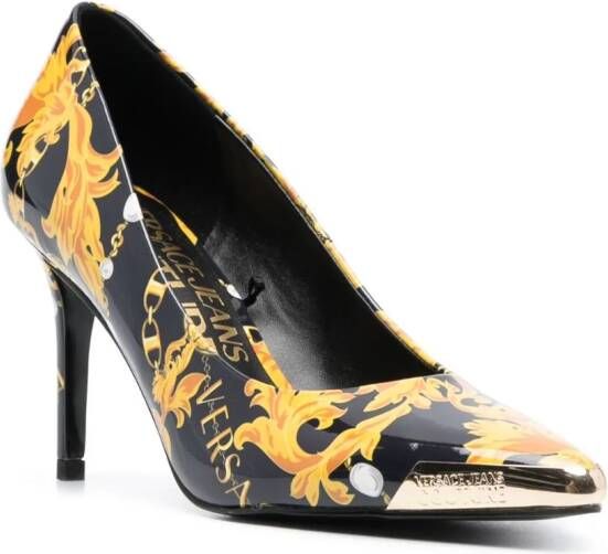 Versace Jeans Couture Leren pumps Zwart