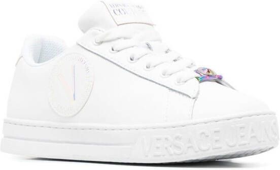 Versace Jeans Couture Low-top sneakers met logo Wit