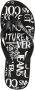 Versace Jeans Couture Teenslippers met logoprint Zwart - Thumbnail 4