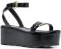 Versace Jeans Couture Mallory sandalen met plateauzool Zwart - Thumbnail 2