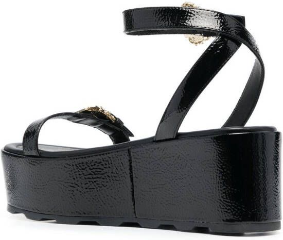 Versace Jeans Couture Mallory sandalen met plateauzool Zwart