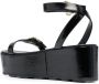 Versace Jeans Couture Mallory sandalen met plateauzool Zwart - Thumbnail 3